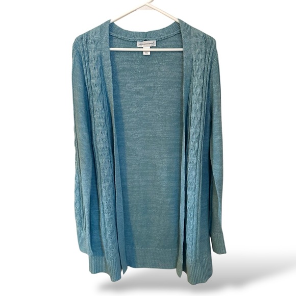 NWOT Christopher & Banks Cable Open Cardigan Sweater - Picture 4 of 5